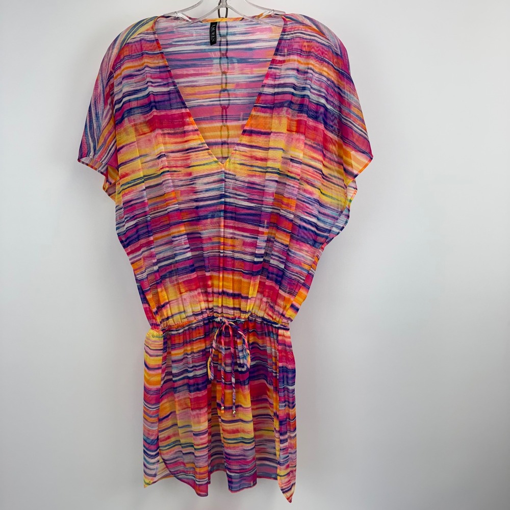 Lauren Ralph Lauren Cover Up Women's XS Multicolor Stripe Swim Tunic